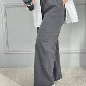 شلوار بگ کمر کش کمربند دار