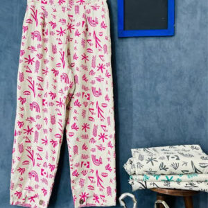 شلوار کمر کش دم پا دکمه