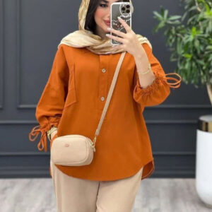 شومیز یقه دار آستین عروسکی