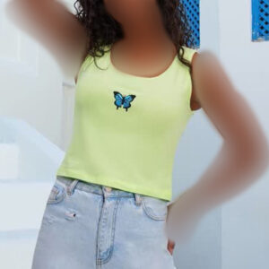 نیم تنه گلدوزی پروانه