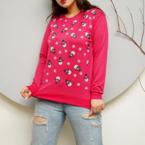 بلوز آستین دار آدم برفی