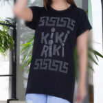 تی شرت نگین کاری آستین کتی