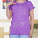 تی شرت نگین کاری آستین کتی