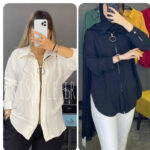 مانتو پشت بلند جلو زیپ