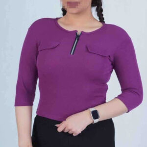 کراپ نیم زیپ 2 جیب