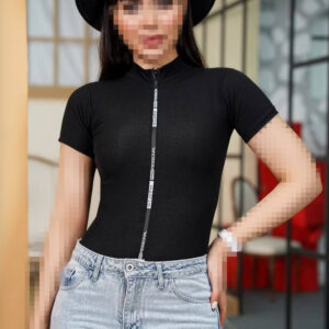 بادی نیم آستین تمام زیپ