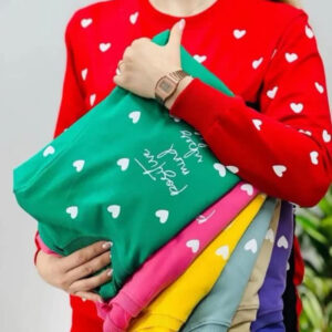 بلوز آستین بلند قلبی