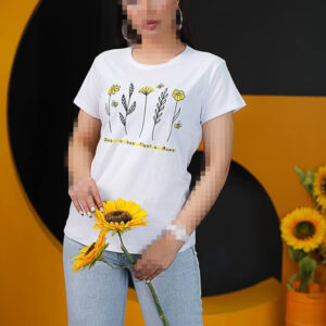 تی شرت چاپ گل و زنبور