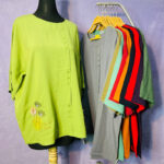 تیشرت گلدوزی دکمه نما