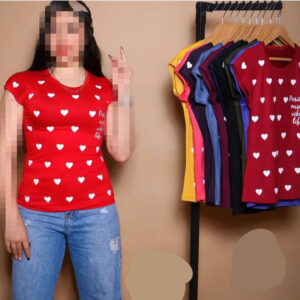 تیشرت آستین سرخود قلب