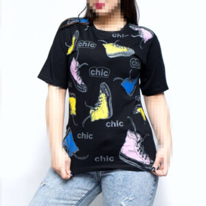 تیشرت کفش نگینی