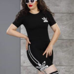 ست ورزشی کراپ و شورتک چاپ آدیداس