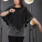 شومیز پولکی مخمل هفتی