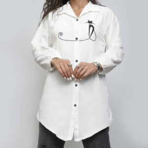 مانتو گلدوزی گربه