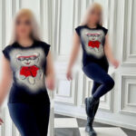 تاپ آستین سر خود پشت راه راه