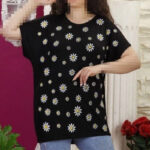 تاپ آستین سرخود بابونه