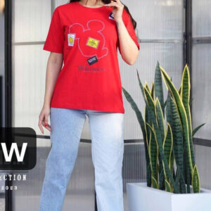 تیشرت لانگ خرسی و نگین کوب