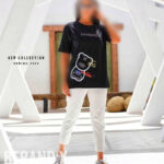 تیشرت لانگ خرسی و نگین کوب