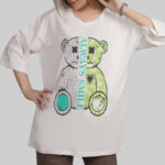 تیشرت لانگ خرس نگین کوب