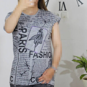 تیشرت نگین کوب قواره دار