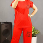 ست تاپ و شلوارک خال خالی