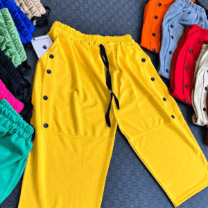 شلوارک دم پا دکمه