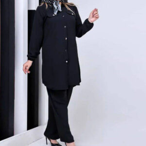 مانتو جلو دگمه 2 جیب