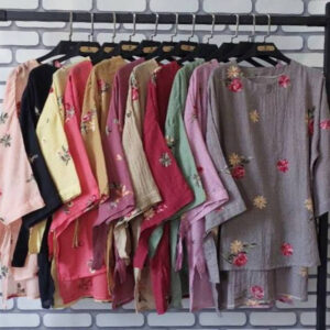 تونیک راه راه خامه دوزی