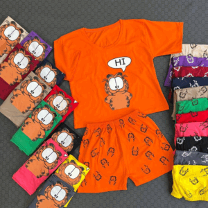 کراپ شورت پنبه چاپ گارفیلد