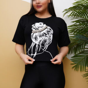 کراپ نگین کاری گیسو مروارید