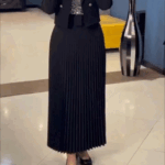 دامن پلیسه کمربند دار