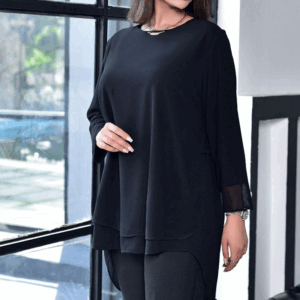 شومیز پشت بلند چین دوزی شده