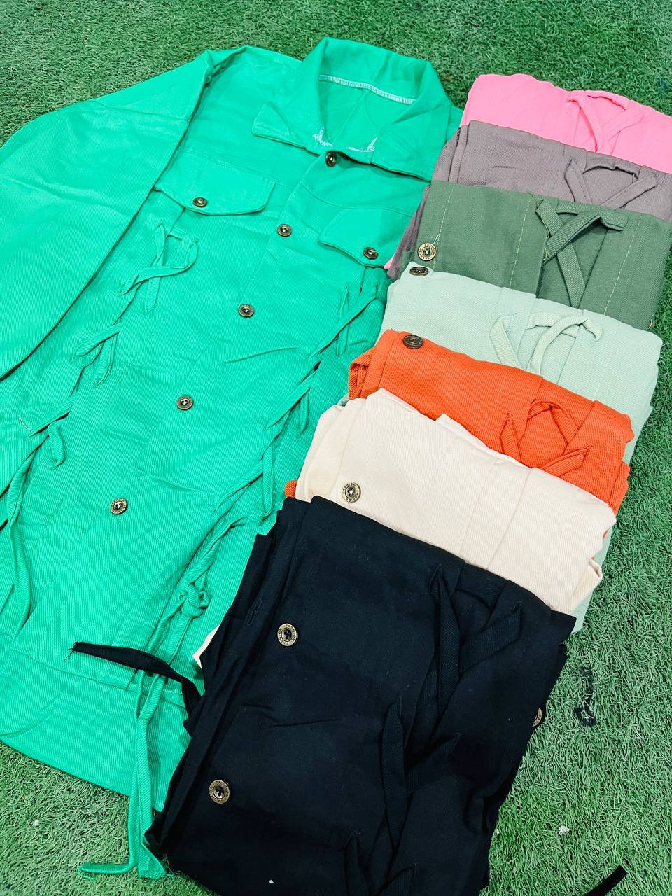 مانتو جلو بندار جیبنما (پک 4 عددی)