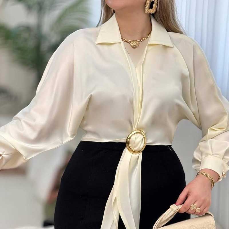 شومیز ساتن حلقه ای (پک 4 عددی)