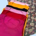 کراپ بیسیک ساده استین حلقه ای  (پک 7 عددی)