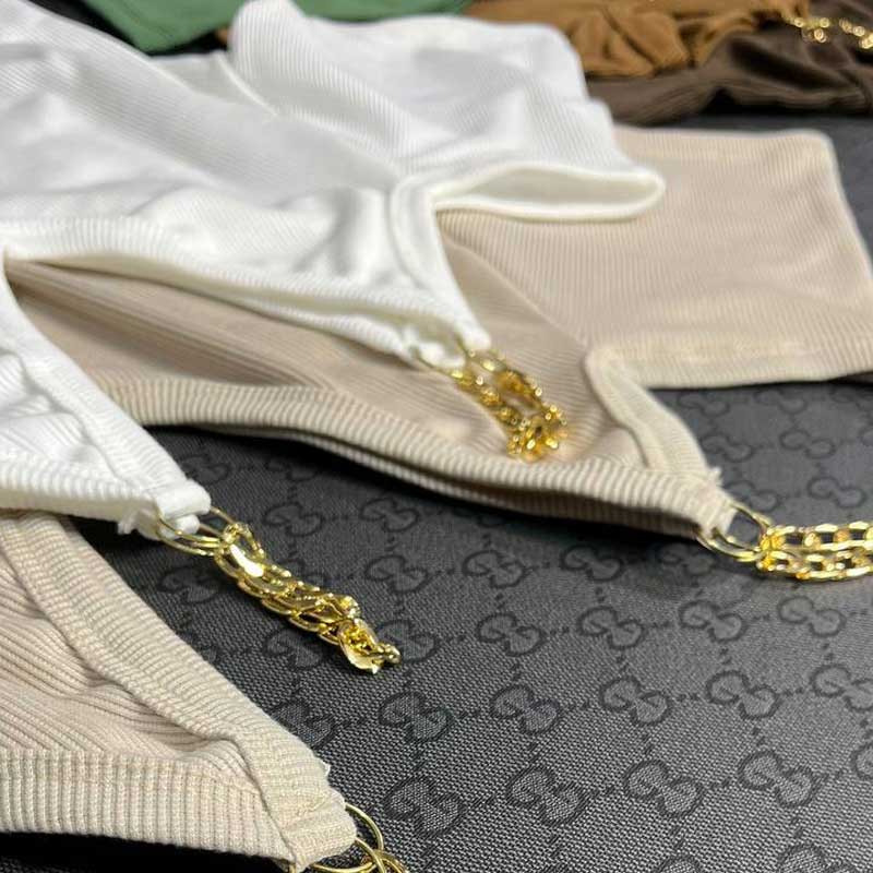 تیشرت سرشانه زنجیری (پک 6 عددی)