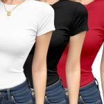 تیشرت بیسیک  یقه گرد (پک 6 عددی)