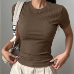 تیشرت بیسیک  یقه گرد (پک 5 عددی)