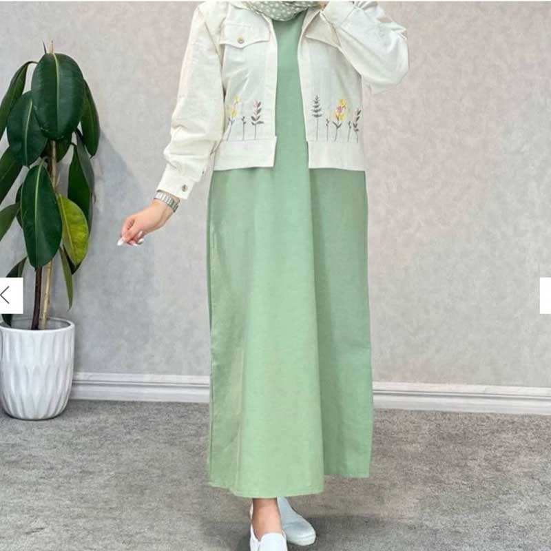 کت و سارافن گلدوزی عالیه (پک 3 عددی)
