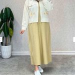 کت و سارافن گلدوزی عالیه (پک 3 عددی)