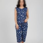 ست تاپ و شلوارک اسپان گل بابونه (پک 6 عددی)