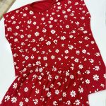 ست تاپ و شلوارک اسپان گل بابونه (پک 6 عددی)