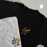 تیشرت گلدوزی دسته گل (پک 6 عددی)