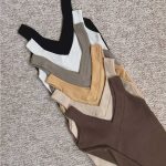 تاپ یقه خشتی نوار پهن (پک 6 عددی)