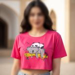 کراپ نیم استین خرس و کوالا (پک 6 عددی)