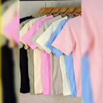 کراپ آستین کوتاه یقه پانچ و بند (پک 8 عددی)