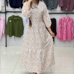 مانتو ساحلی کمربندار ترمه (پک 6 عددی)