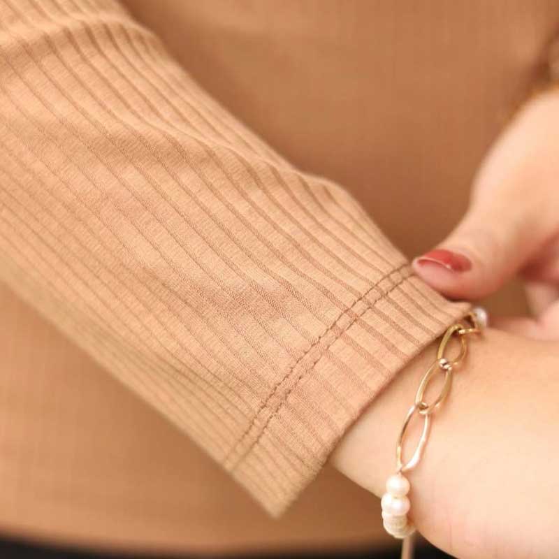 بلوز یقه گرد بیسیک استین دار (پک 8 عددی)