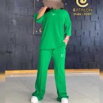 بلوز شلوار خط اتو (چاپ دونایک ) (پک 5 عددی)