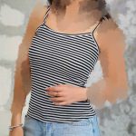 تاپ ۲ بندی راه راه (پک 12 عددی)